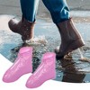 Unique Bargains Waterproof Reusable Rain Shoe Covers Ankle high top Boots Non-Slip Pair - 2 of 4