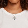 EVERLY JEWELRY | Sterling Silver 2 1/2ct TGW Blue and White Cubic Zirconia Infinity Heart Pendant with Chain - 18 in - 4 of 4