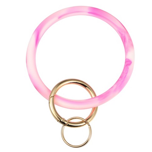 Unique Bargains Key Ring Bracelet Wristlet Rose Red Target