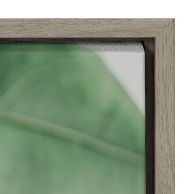 Sylvie Green Leaf Study Framed Canvas Art