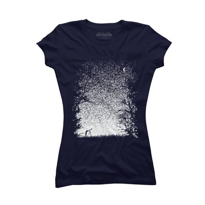Junior's Design By Humans Pixel Space By daletheskater T-Shirt