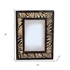 HomeRoots 4" x 6" Brown Zebra Distressed Solid Wood Tabletop Picture Frame with Mat - 3 of 4
