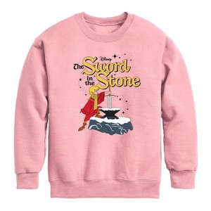 Boys' - Disney - The Sword And The Stone Graphic Long Sleeve Fleece Sweatshirt - 1 of 4