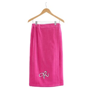 Personalization Mall Bath Time Monogram Towel Wrap - Hot Pink - 1 of 1