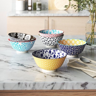 24oz 6pk Porcelain Chelsea Cereal Bowls - Certified International : Target