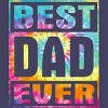 Women's Design By Humans Vintage Tie Dye Best Dad Ever By Racerback Tank Top - 2 of 2