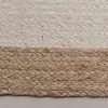 Maxax Jute Hand Braided Zigzag Stitch Natural Fibers Farmhouse Style Area Rug For Dining Room Living Room Kitchen, Off White/Natural - 3 of 4