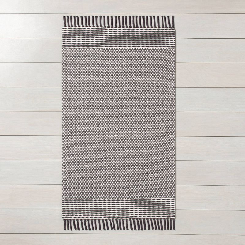 Textured Border Stripe Area Rug - Hearth & Hand™ with Magnolia, 1 of 11