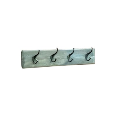 Slickblue Rustic Wood & Metal Coat Rack, Wall-Mounted, Entryway Hooks, Industrial, Brown, Small or Large