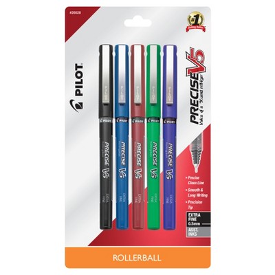 Pilot Rollerball Pens, Extra Fine Tip, 5ct - Multicolor Ink