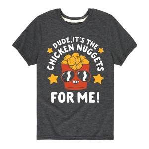 Boys' - Instant Message - Dude, Chicken Nuggets For Me Short Sleeve Graphic T-Shirt - 1 of 4