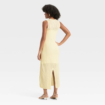 Women Pointelle Maxi Sweater Dress – A