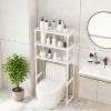 3-Tier Over The Toilet Storage,Metal Bathroom Shelve, Over Toilet Bathroom Organizer,Space Saver Bathrooms Shelve for Restroom Laundry Balcony - 3 of 4