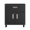 Manhattan Comfort Fortress 3pc Mobile Space Saving Garage Cabinet And ...