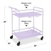 Best Choice Products 2-Tier Rolling Bar Cart Indoor/Outdoor w/ Storage Shelves, Wine Rack, Lockable Wheels - 2 of 4