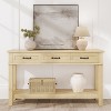 Entryway Table, Console Table with Storage Drawers, 3 Tier Farmhouse Wooden Sofa Table, Hallway Table for Entryway, Living Room - 2 of 4