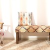 GDFStudio Martina Modern 45" Solid Wood and Jute Fabric Upholstered Bench - 4 of 4