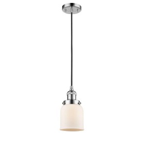 Bell - 1 Light Cord Hung Mini Pendant In Industrial Style-10 Inches Tall and 5 Inches Wide - 1 of 1