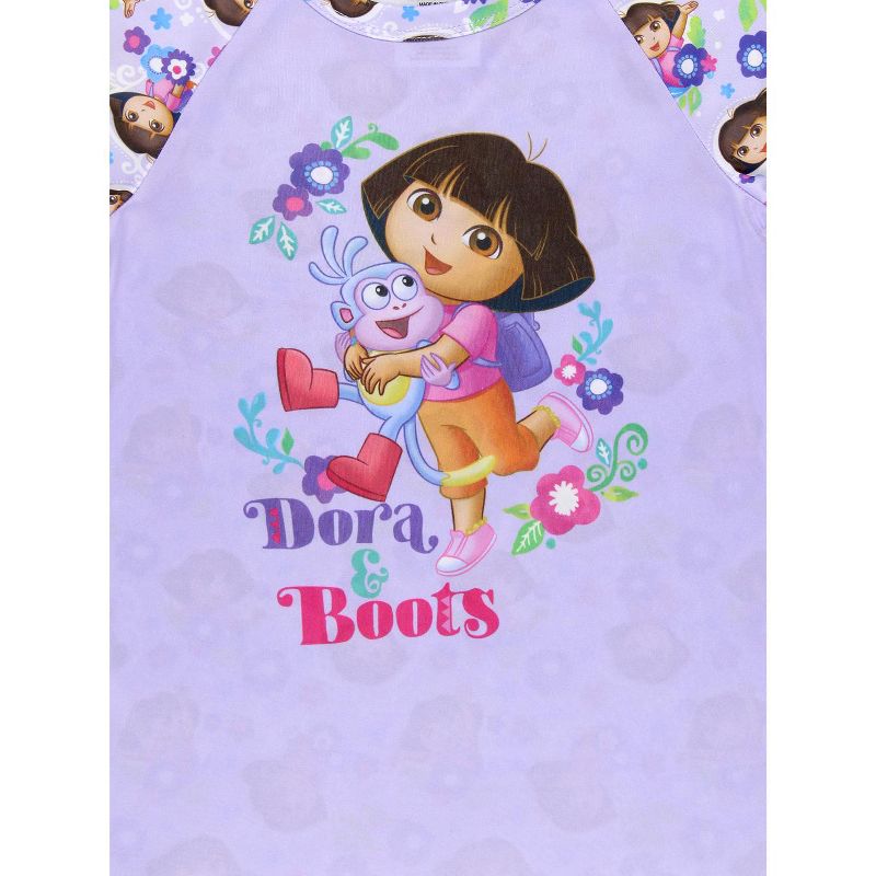 Nickelodeon Toddler Girls' Dora the Explorer Sleep Pajama Dress Nightgown Purple, 2 of 5
