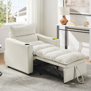 NicBex Convertible Sofa Bed Sleeper Chair with 3-Position Adjustable Backrest,Upholstered Small Couch for Living Room,Bedroom - 1 of 4