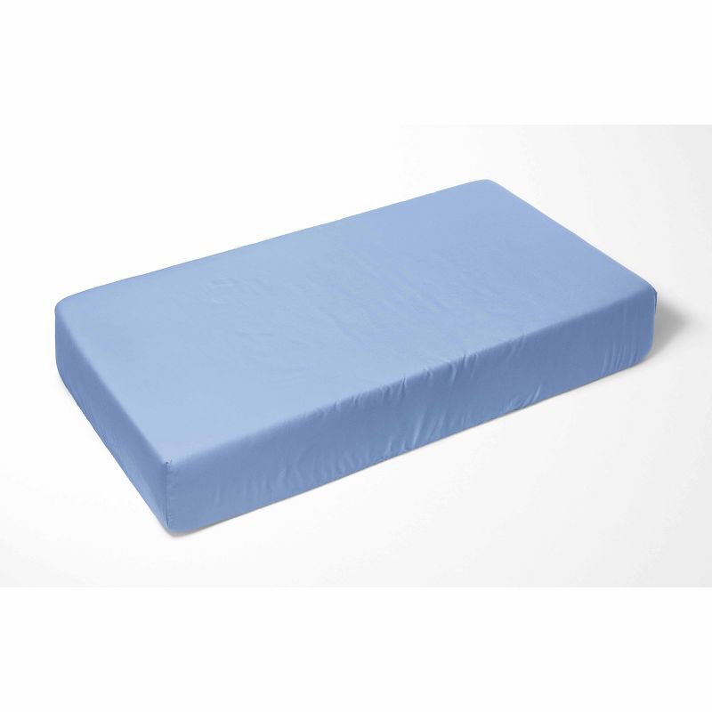 Bacati - Mod Sports Blue Orange Chocolate 4 pc Crib Bedding Set with Diaper Caddy, 4 of 8