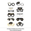 Big Dot of Happiness 2025 Hello College Graduation Glasses - Paper Card Stock Party Photo Booth Props Kit - 10 Count - 3 of 4