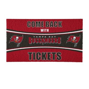 Evergreen Come Back with Tickets Tampa Bay Buccaneers 28" x 16" Woven PVC Indoor Outdoor Doormat - 1 of 4
