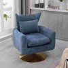 NicBex Linen Upholstered Swivel Accent Chair with Wood Frame,Classic Swivel Chair for Bedroom,Reading Room - 2 of 4