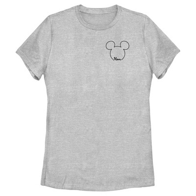 Women's Mickey & Friends Mom Small Logo T-shirt : Target