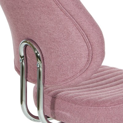 Ergonomic Mesh and Metal Task Chair in Orchid with Swivel Base