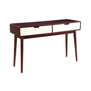 Acme Furniture,Christa Sofa Table, Espresso & White - 1 of 4