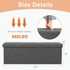 Musment Storage Ottoman with Thicker Foam Padded Seat, Folding Foot Rest for Living Room End of Bed Bench - 2 of 4