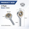Unique Bargains Self-Lubricating Thread Steel Joint Jam Nut Rod End Bearing 2 Pcs - 3 of 4