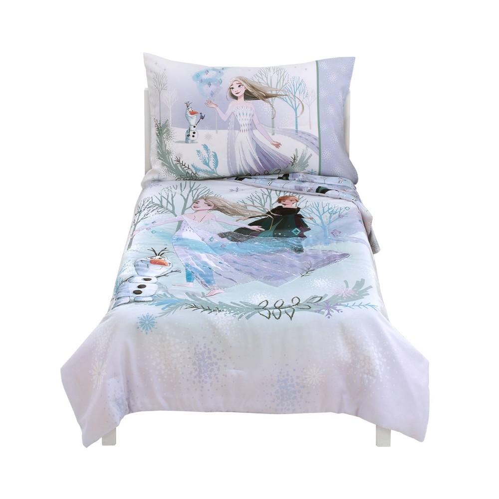 Photos - Duvet 4pc Frozen 2 'Royally Cool' Toddler Bed Set
