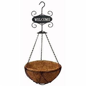 Gardener's Select Hanging Basket with Welcome Sign, 12.5in - 1 of 1