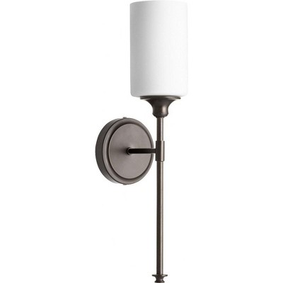 Quorum Lighting Celeste Glass Wall Sconce, 1 Light, Oiled Bronze
