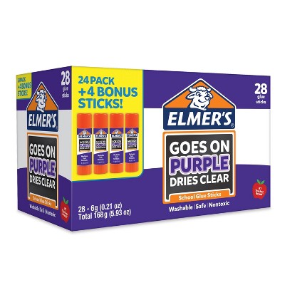 Elmer's 28ct 6g School Glue Sticks - Disappearing Purple