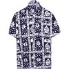 LA LEELA Men's Hawaiian Shirt Camp Beach Shirts Casual Short Sleeve Button Down Untuckit Shirts for Men - 3 of 4