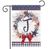 Briarwood Lane American Wreath Monogram J Garden Flag 18" x 12.5" - image 2 of 4