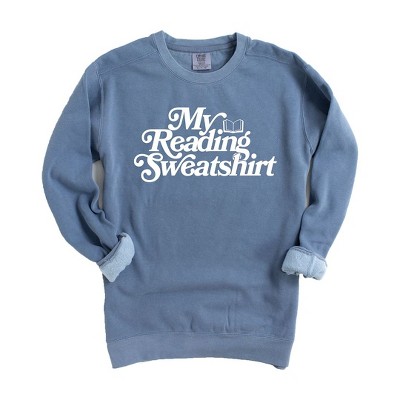 Simply Sage Market Women's Garment Dyed  Graphic Sweatshirt My Reading Sweatshirt