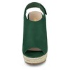 Allegra K Women's Espadrille Platform Heeled Wedges Sandals - 2 of 4