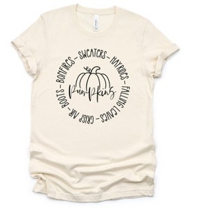 Simply Sage Market Women's Fall Bucket List Short Sleeve Graphic Tee - 1 of 2