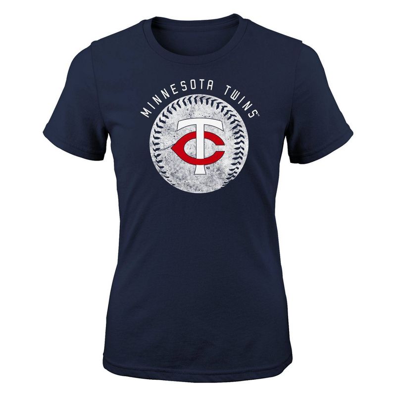 MLB Minnesota Twins Girls&#39; Crew Neck T-Shirt, 1 of 2