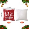 Christmas Decorations Velvet Pillow Covers 18x18 Inch Set of 4 Decorative Pillows Winter Holiday Decor Throw Cushion Covers for Sofa Couch - 2 of 4