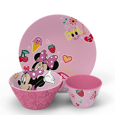 Disney Minnie Mouse 3pc Melamine Dinnerware Set - Zak Designs