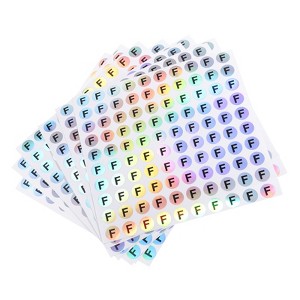 Unique Bargains Laser Capital Alphabet Round Self-Adhesive Reflective Letter Stickers 10 Pcs - 1 of 3