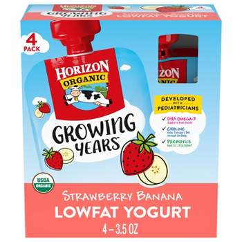 Horizon Growing Years Strawberry Banana Kids' Lowfat Yogurt - 14oz/4ct