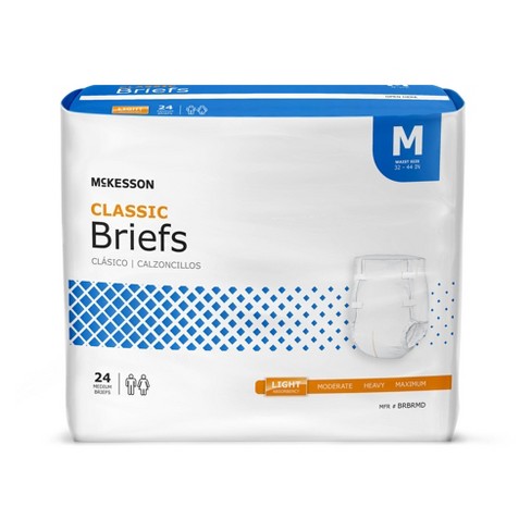 Attends Incontinence Briefs, Heavy Absorbency, Unisex, Medium, 24 Count, 4  Packs, 96 Total : Target