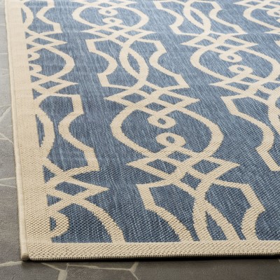 Handmade Azurite Blue Rectangular Synthetic Area Rug, 78"