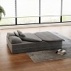 GDFStudio Augustine Modern Corduroy and Foam Upholstered Full Size Foldable Sofa Bed with Blanket and 2 Pillows - 4 of 4